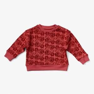 NEW LEWIS boy's print organic cotton sweatshirt in tiger | spice